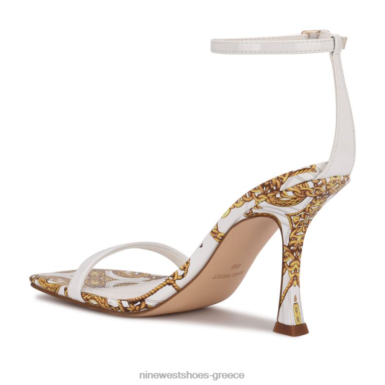 Nine West ναι σανδάλια με λουράκι στον αστράγαλο 2JJ4N2911 στάμπα λευκής αλυσίδας