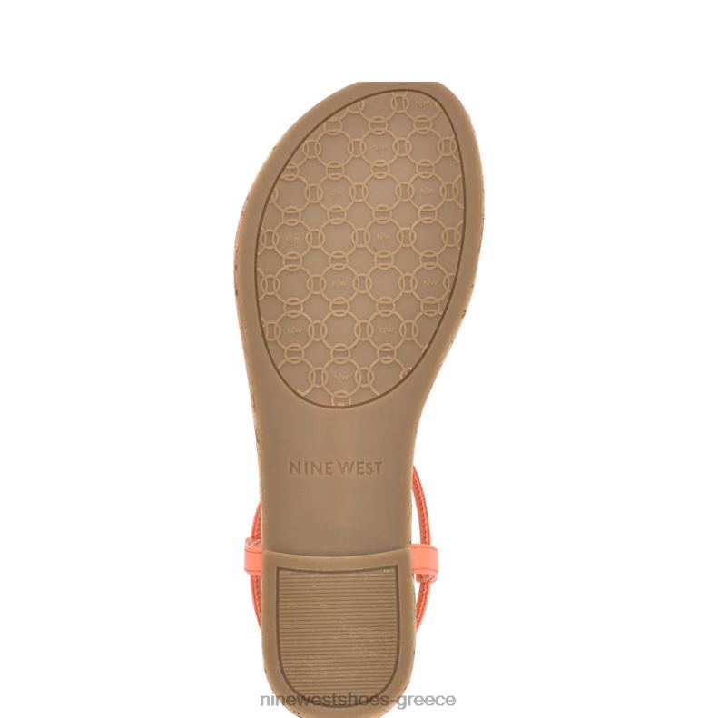 Nine West φλατ σανδάλια bassie 2JJ4N25 τέλειο πορτοκαλί