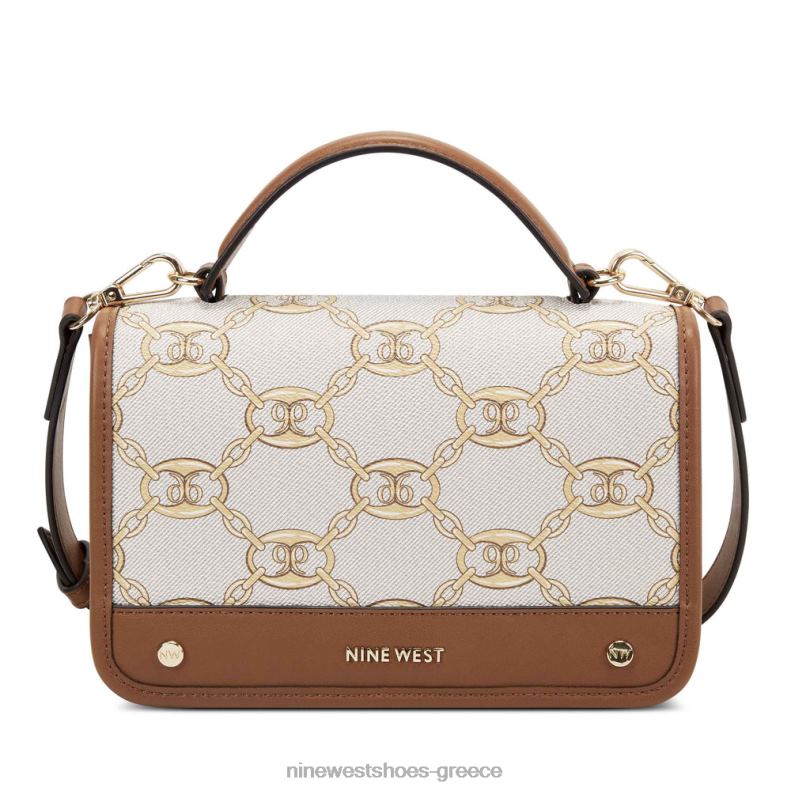 Nine West σμύριδα χιαστί πτερύγιο 2JJ4N2566 χρυσό λογότυπο/μαύρισμα σέλας