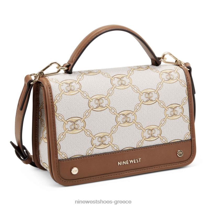 Nine West σμύριδα χιαστί πτερύγιο 2JJ4N2566 χρυσό λογότυπο/μαύρισμα σέλας