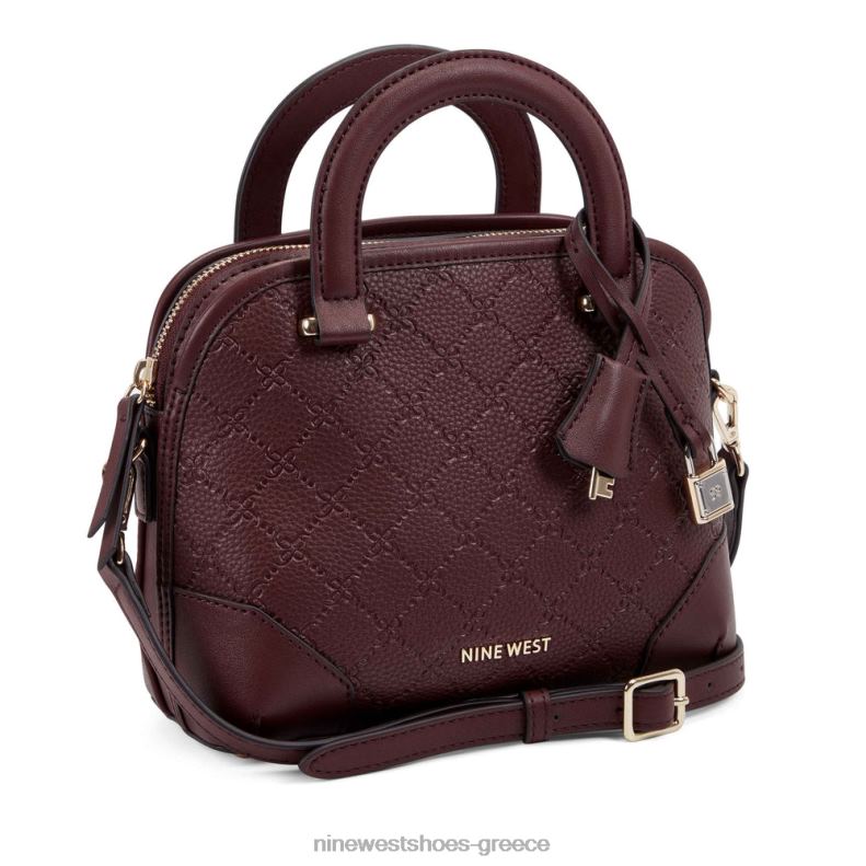 Nine West Μίνι τσάντα με θόλο Μπρούκλιν 2JJ4N2604 λογότυπο Merlot