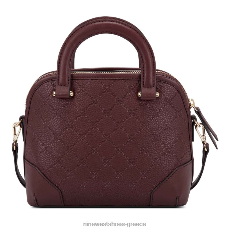 Nine West Μίνι τσάντα με θόλο Μπρούκλιν 2JJ4N2604 λογότυπο Merlot