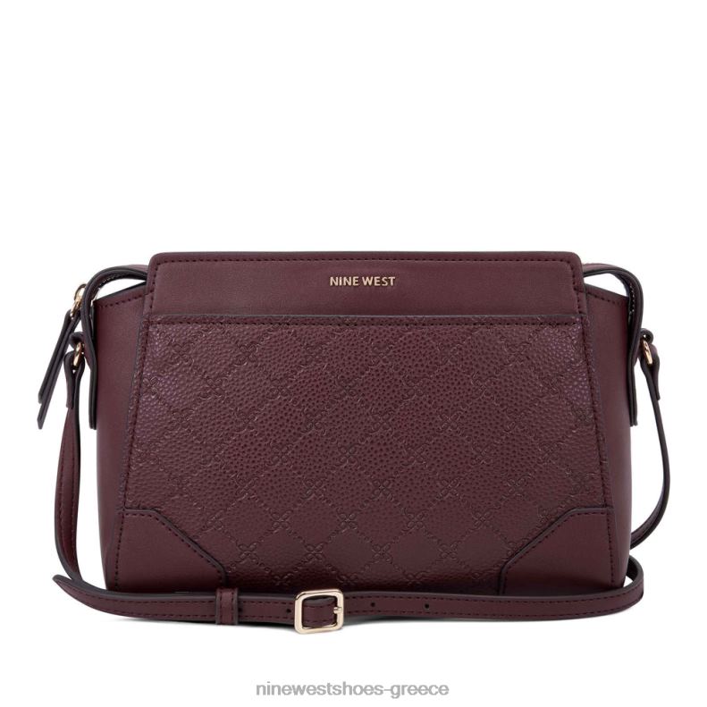 Nine West τζετ σετ του Μπρούκλιν χιαστί 2JJ4N2618 λογότυπο Merlot
