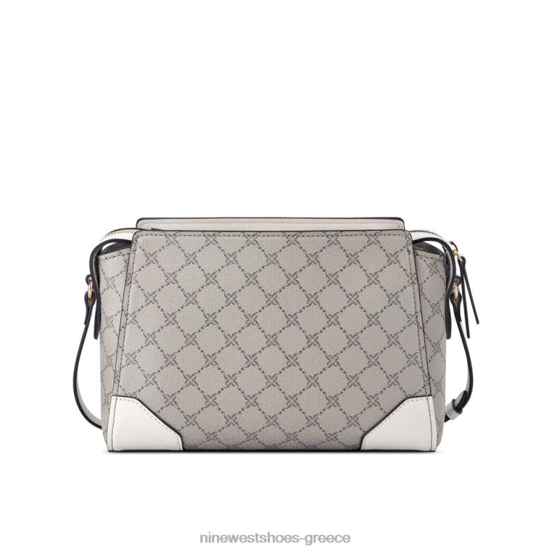 Nine West τζετ σετ του Μπρούκλιν χιαστί 2JJ4N2647 μπεζ λογότυπο/γάλα