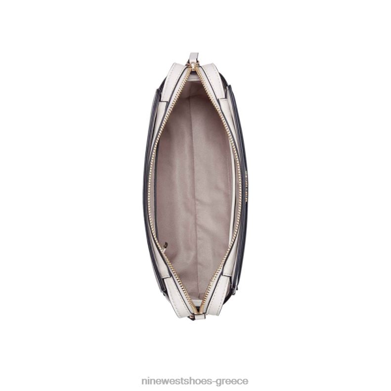 Nine West τζετ σετ του Μπρούκλιν χιαστί 2JJ4N2647 μπεζ λογότυπο/γάλα