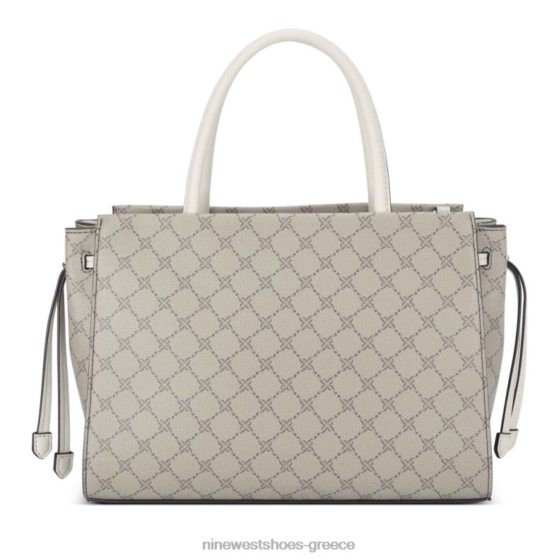 Nine West τσάντα ελάρα 2JJ4N2690 μπεζ λογότυπο/γάλα