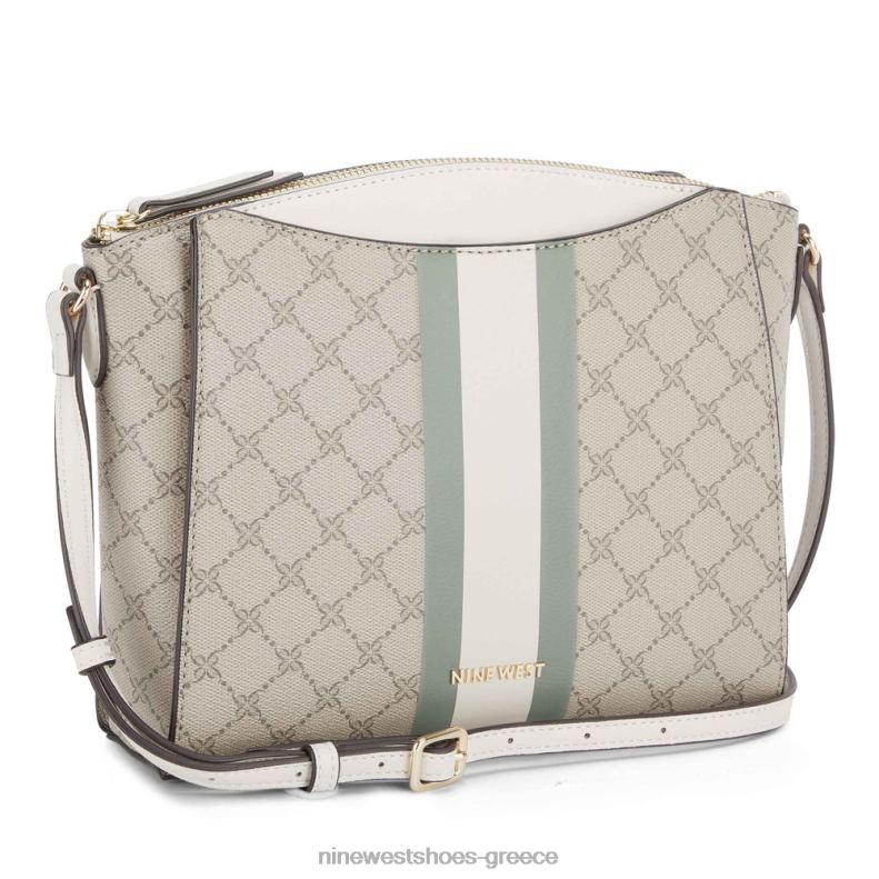 Nine West χιαστί του Paisley 2JJ4N2630 μπεζ λογότυπο/αλόη