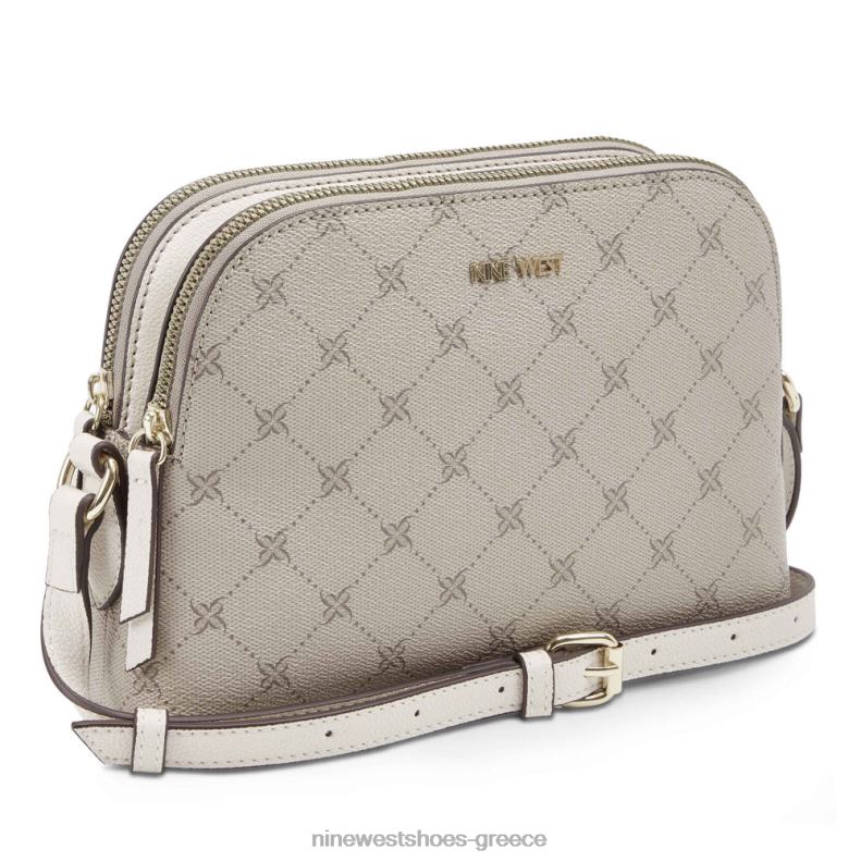 Nine West cyra a list crossbody 2JJ4N2611 λογότυπο/γάλα φουντουκιού