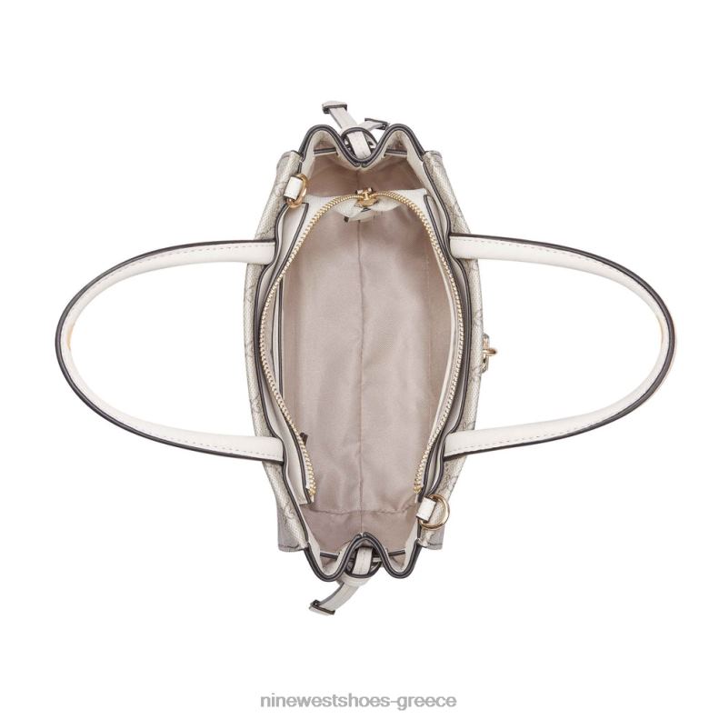 Nine West μίνι τσάντα elara 2JJ4N2643 μπεζ λογότυπο/γάλα