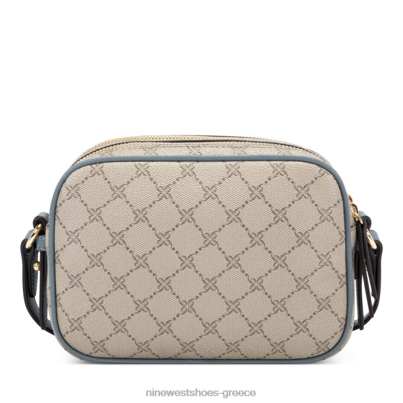 Nine West Τσάντα κάμερας irina 2JJ4N2575 μπεζ λογότυπο/σχιστόλιθο