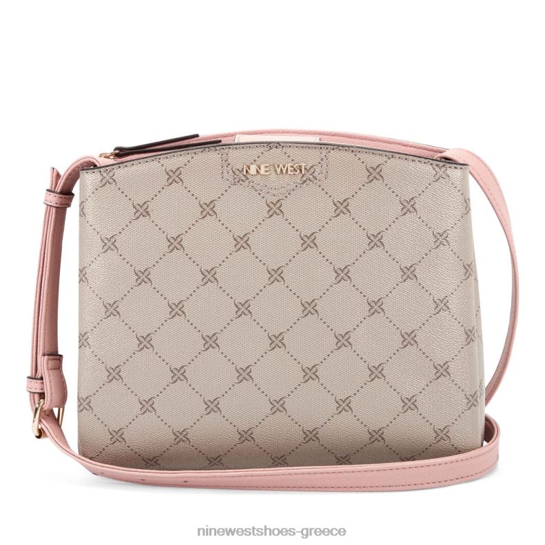 Nine West jorie μίνι τζετ σετ χιαστί 2JJ4N2659 φουντουκιά λογότυπο/μοντέρνο ροζ