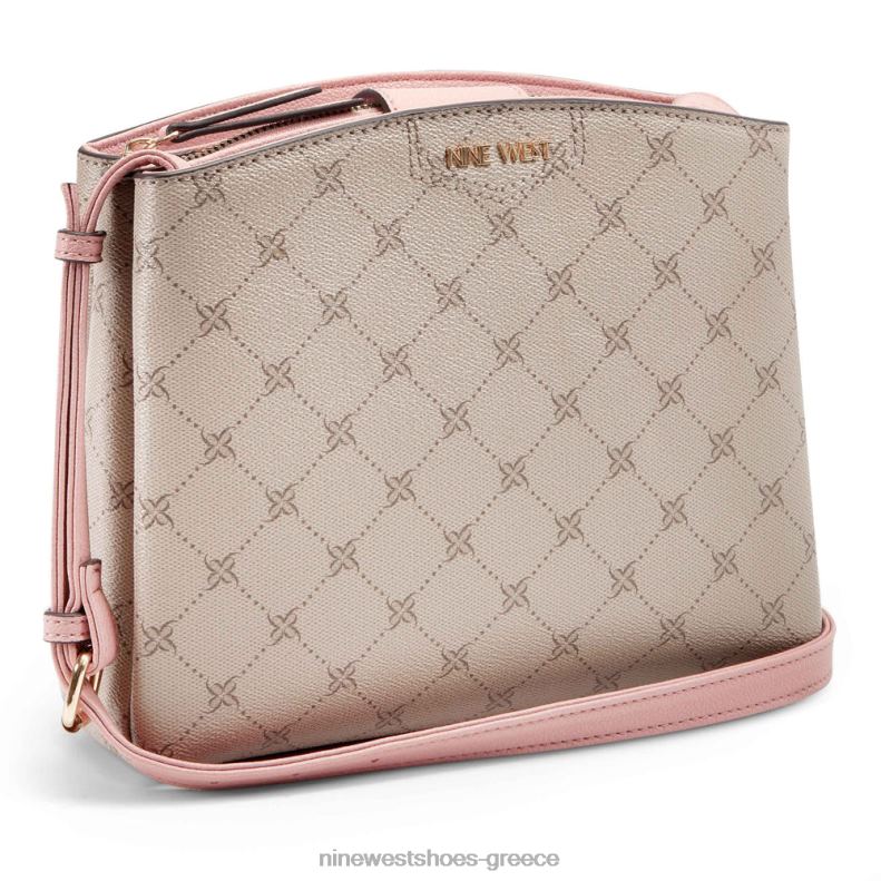 Nine West jorie μίνι τζετ σετ χιαστί 2JJ4N2659 φουντουκιά λογότυπο/μοντέρνο ροζ