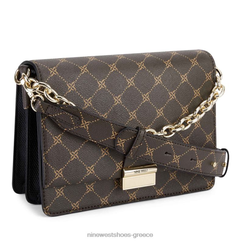 Nine West χιαστί πτερύγιο kathy 2JJ4N2687 καφέ λογότυπο πολυ
