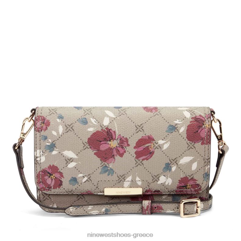 Nine West πορτοφόλι lawson σε ένα κορδόνι 2JJ4N2564 φουντουκιά λουλουδάτο