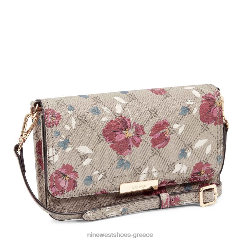 Nine West πορτοφόλι lawson σε ένα κορδόνι 2JJ4N2564 φουντουκιά λουλουδάτο