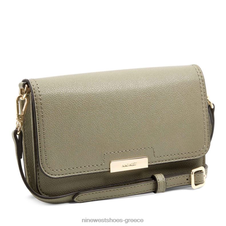 Nine West πορτοφόλι lawson σε ένα κορδόνι 2JJ4N2579 ξεθωριασμένος στρατός