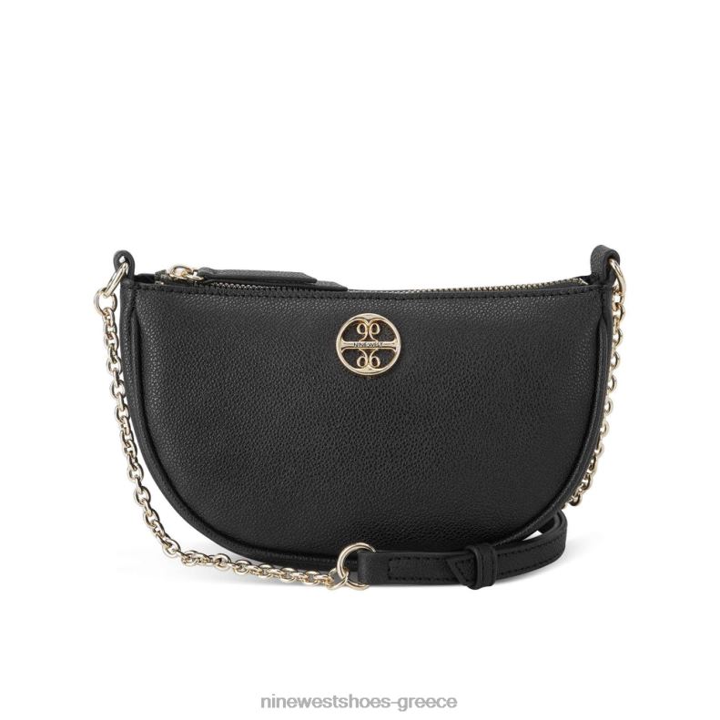 Nine West Μίνι χιαστί φερμουάρ maud 2JJ4N2614 μαύρος