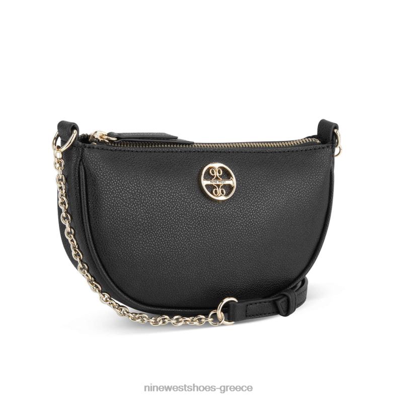 Nine West Μίνι χιαστί φερμουάρ maud 2JJ4N2614 μαύρος