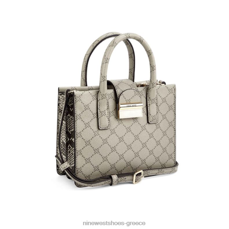 Nine West mini jet set tote kathy 2JJ4N2681 μπεζ λογότυπο πολυ