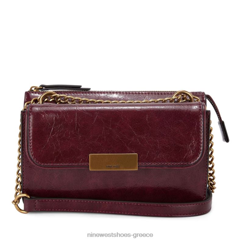 Nine West susan cnvrtble xbdy top zip 2JJ4N2653 merlot