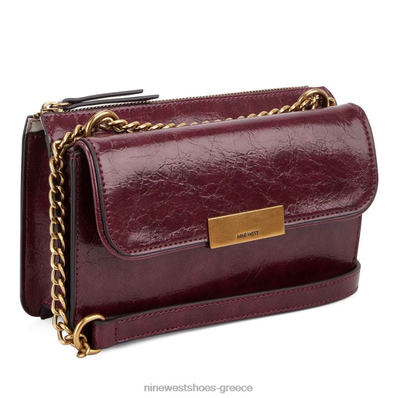 Nine West susan cnvrtble xbdy top zip 2JJ4N2653 merlot