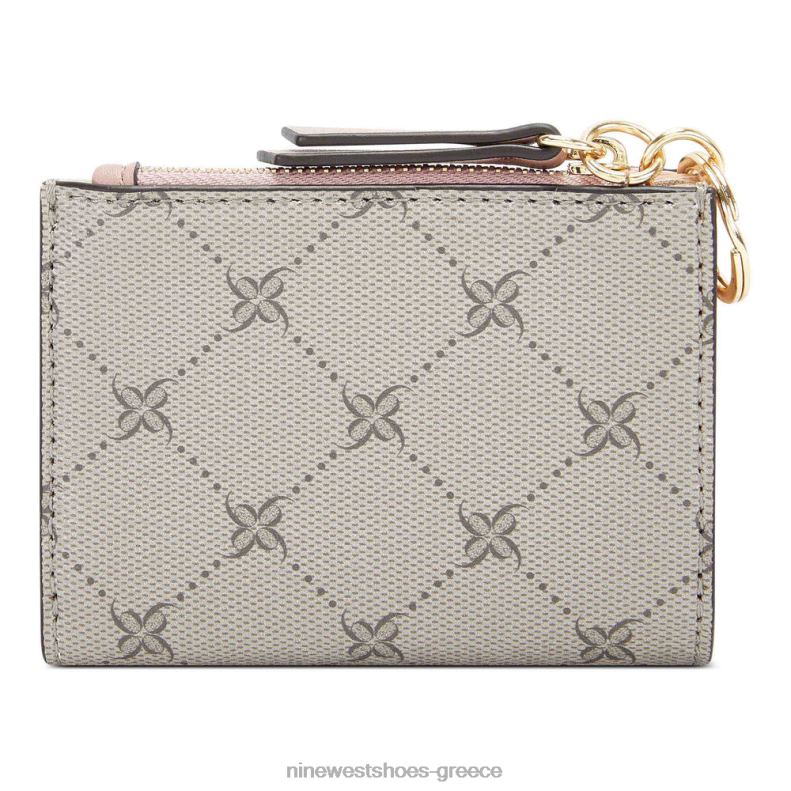 Nine West Lawson μικρό πορτοφόλι με φερμουάρ 2JJ4N2840 φουντουκιά λογότυπο/σούρουπο