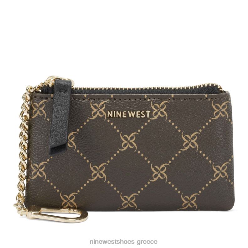 Nine West Μπρελόκ Lawson πουγκί με φερμουάρ 2JJ4N2850 καφέ/μαύρο
