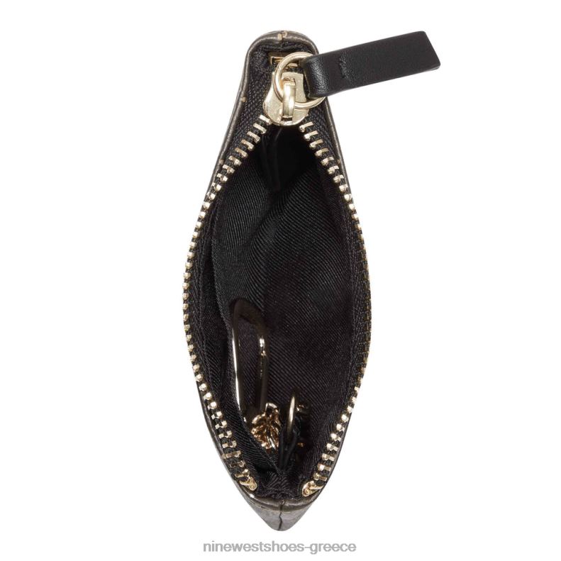 Nine West Μπρελόκ Lawson πουγκί με φερμουάρ 2JJ4N2850 καφέ/μαύρο