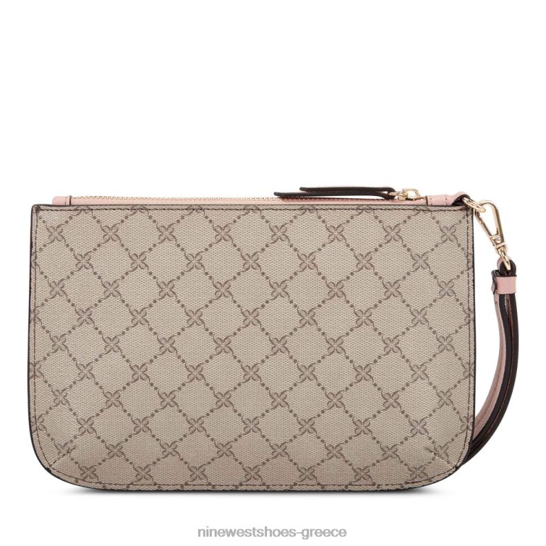 Nine West wristlet lawson 2JJ4N2841 μπεζ λογότυπο/μοντέρνο ροζ