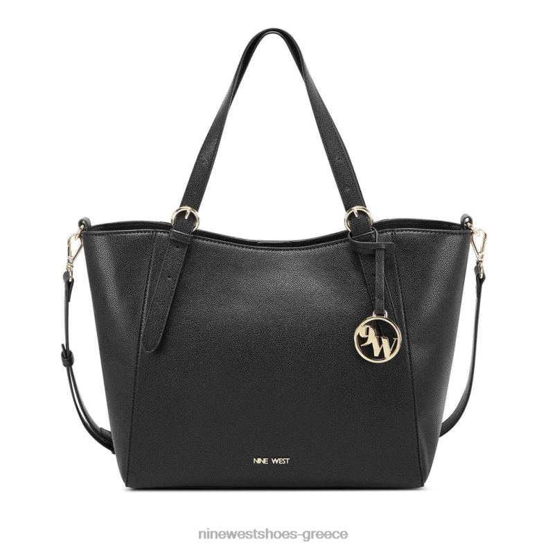 Nine West Kylee medium trap tote 2JJ4N2694 μαύρος