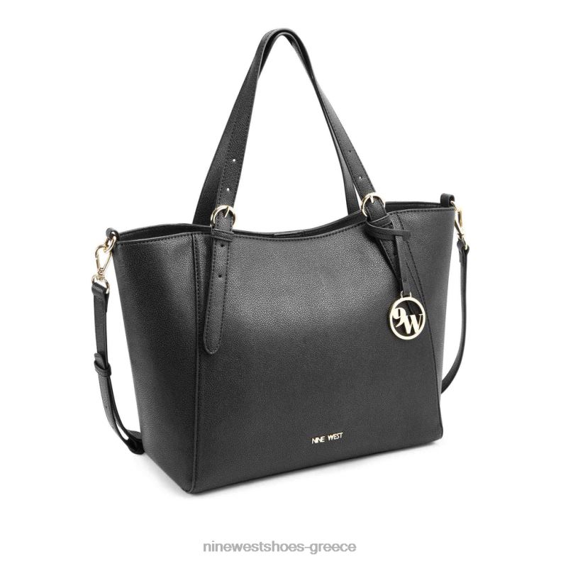 Nine West Kylee medium trap tote 2JJ4N2694 μαύρος