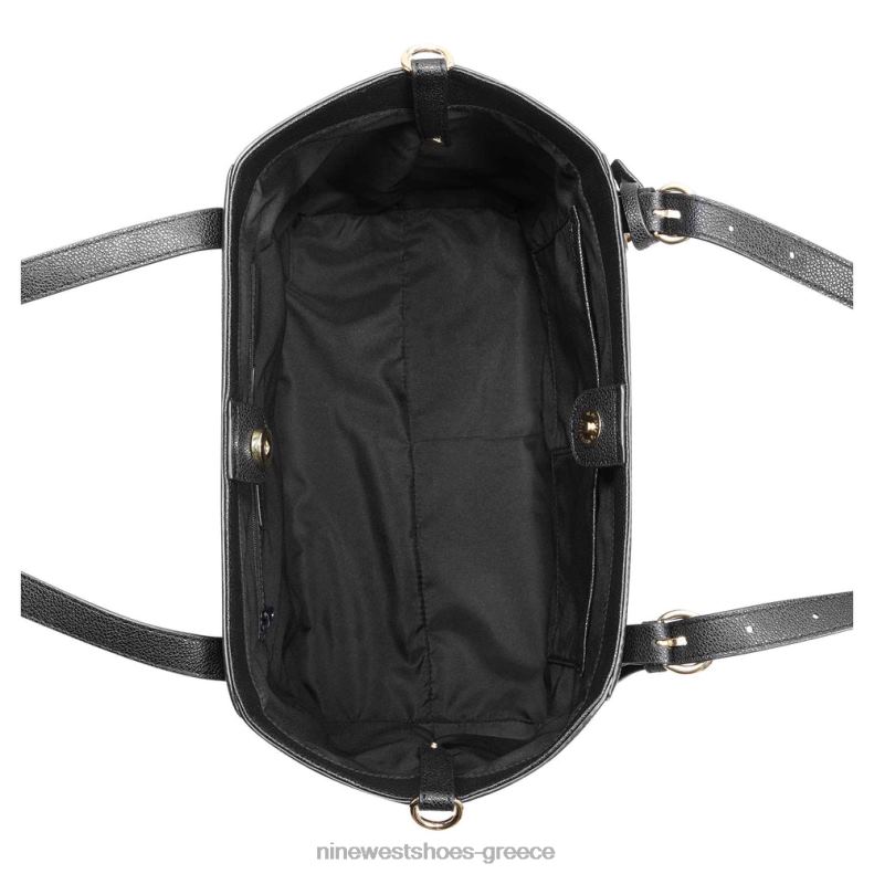 Nine West Kylee medium trap tote 2JJ4N2694 μαύρος