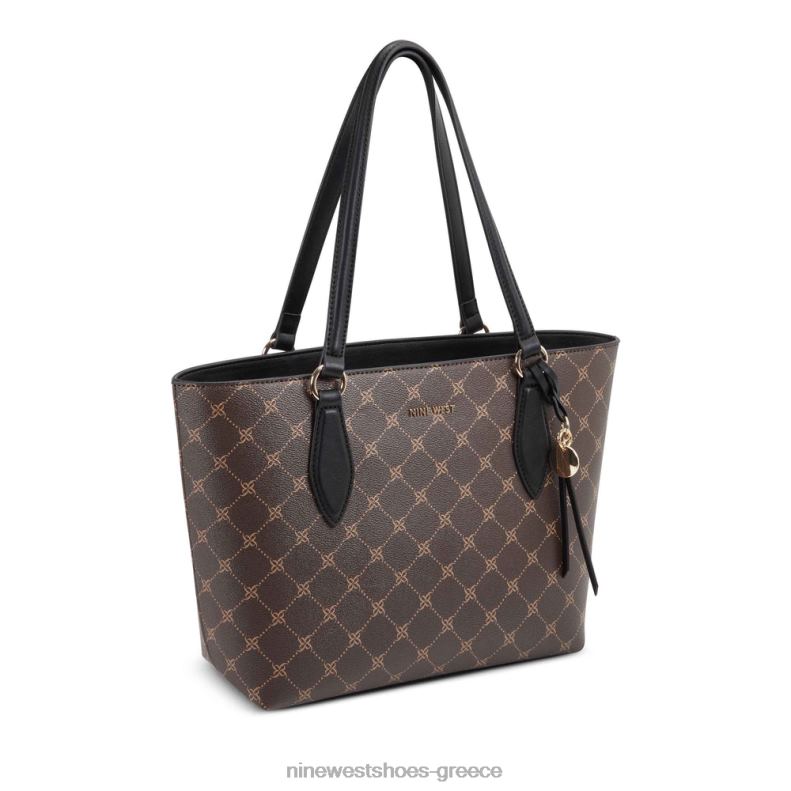 Nine West Paisley μικρή τσάντα 2JJ4N2709 καφέ/μαύρο