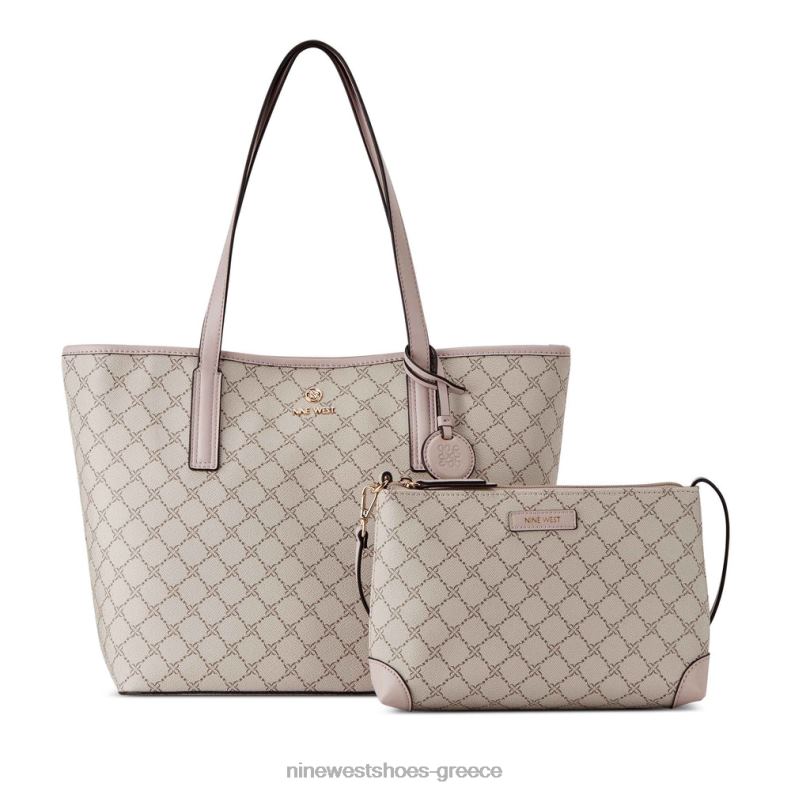 Nine West delaine 2 σε 1 tote 2JJ4N2133 λογότυπο μανιταριού/ροζ
