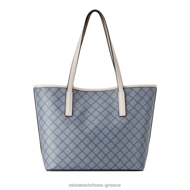 Nine West delaine 2 σε 1 tote 2JJ4N2134 λογότυπο/γάλα chambray