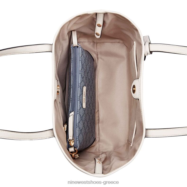 Nine West delaine 2 σε 1 tote 2JJ4N2134 λογότυπο/γάλα chambray