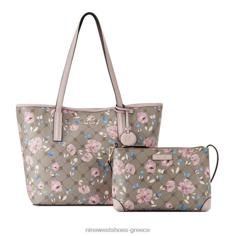 Nine West delaine 2 σε 1 tote 2JJ4N2135 λουλουδάτο λογότυπο