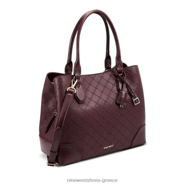 Nine West Μπρούκλιν τζετ σετ μεταφοράς 2JJ4N2734 λογότυπο Merlot