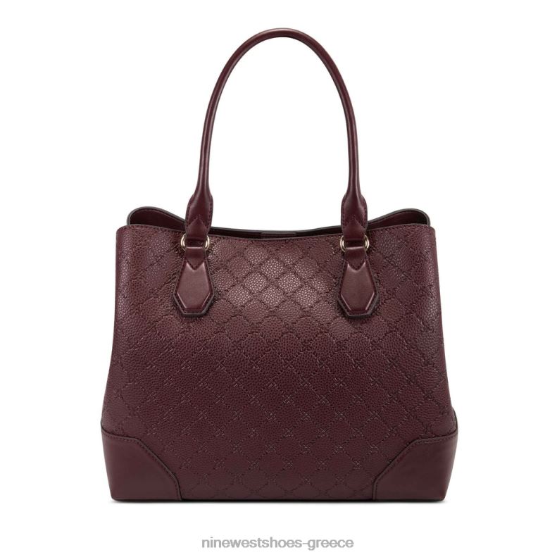 Nine West Μπρούκλιν τζετ σετ μεταφοράς 2JJ4N2734 λογότυπο Merlot