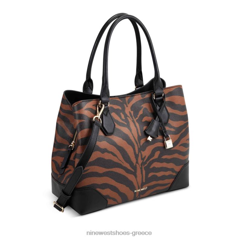 Nine West Μπρούκλιν τζετ σετ μεταφοράς 2JJ4N2749 μαύρο/μαύρισμα σε σέλα