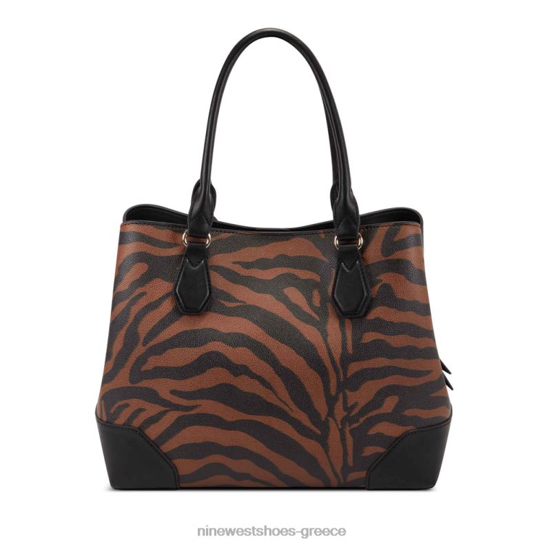 Nine West Μπρούκλιν τζετ σετ μεταφοράς 2JJ4N2749 μαύρο/μαύρισμα σε σέλα