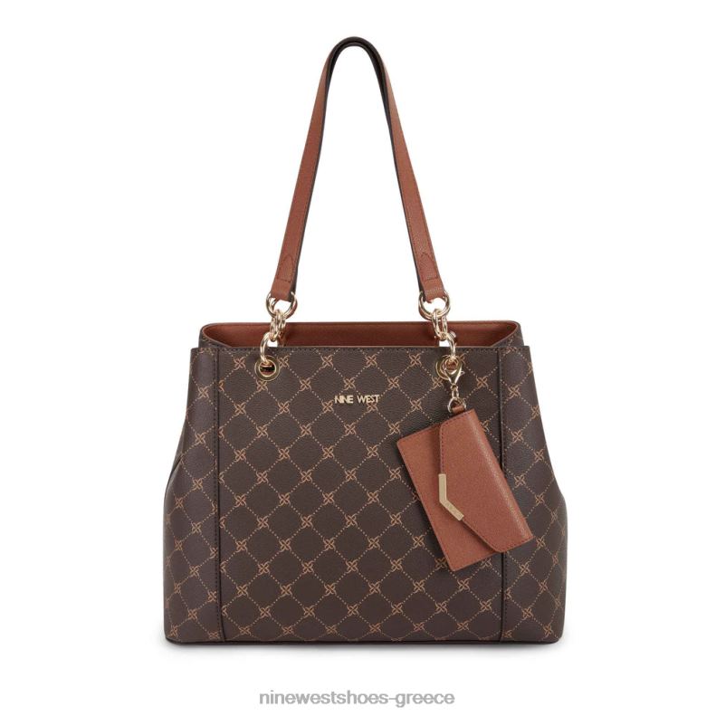 Nine West βασιλικός τζετ σετ αγοραστής 2JJ4N2777 καφέ λογότυπο/μαύρισμα