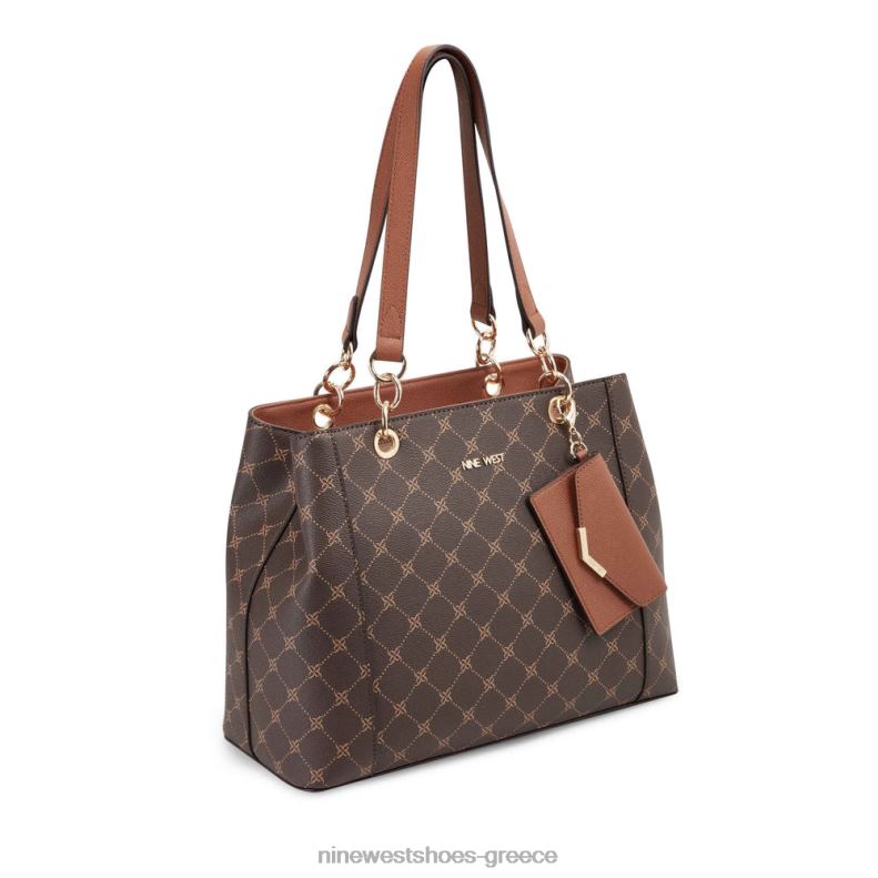 Nine West βασιλικός τζετ σετ αγοραστής 2JJ4N2777 καφέ λογότυπο/μαύρισμα