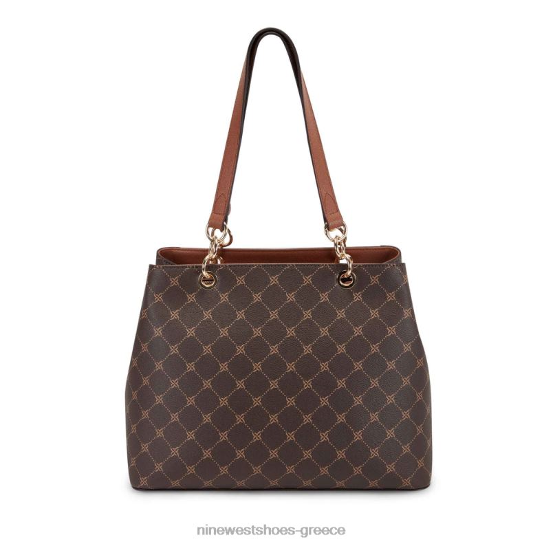 Nine West βασιλικός τζετ σετ αγοραστής 2JJ4N2777 καφέ λογότυπο/μαύρισμα