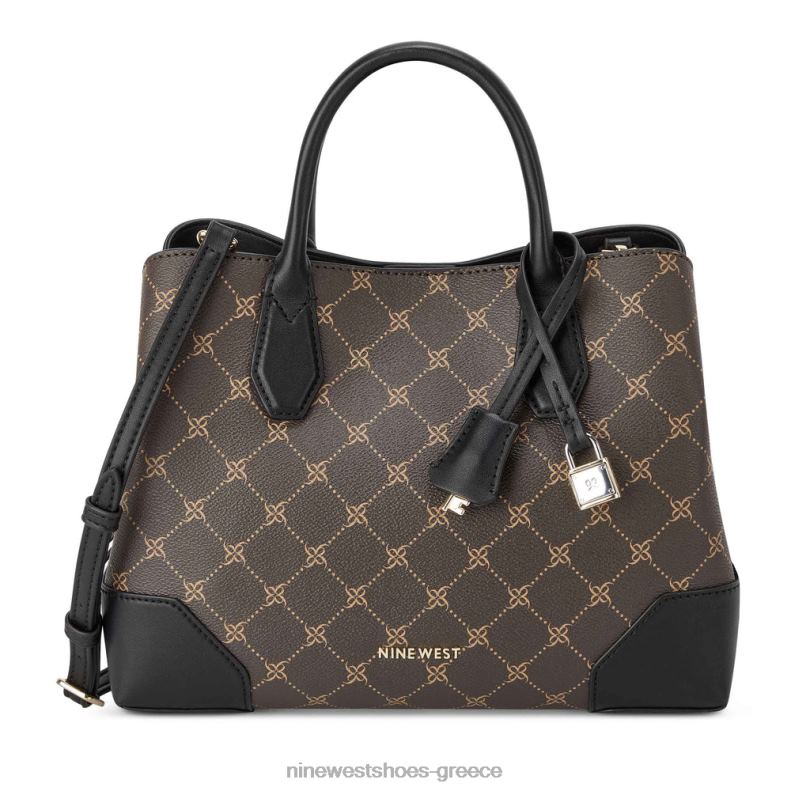 Nine West τσάντα τζετ σετ του Μπρούκλιν 2JJ4N2796 καφέ/μαύρο