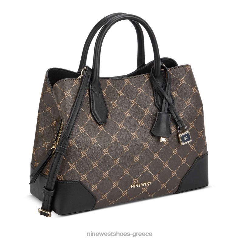 Nine West τσάντα τζετ σετ του Μπρούκλιν 2JJ4N2796 καφέ/μαύρο