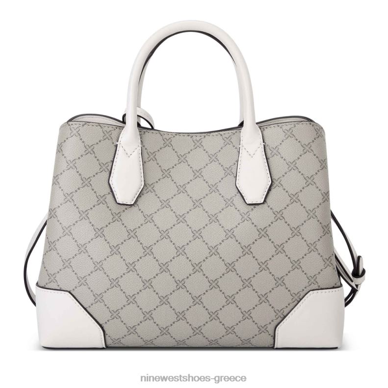 Nine West τσάντα τζετ σετ του Μπρούκλιν 2JJ4N2816 μπεζ λογότυπο/γάλα