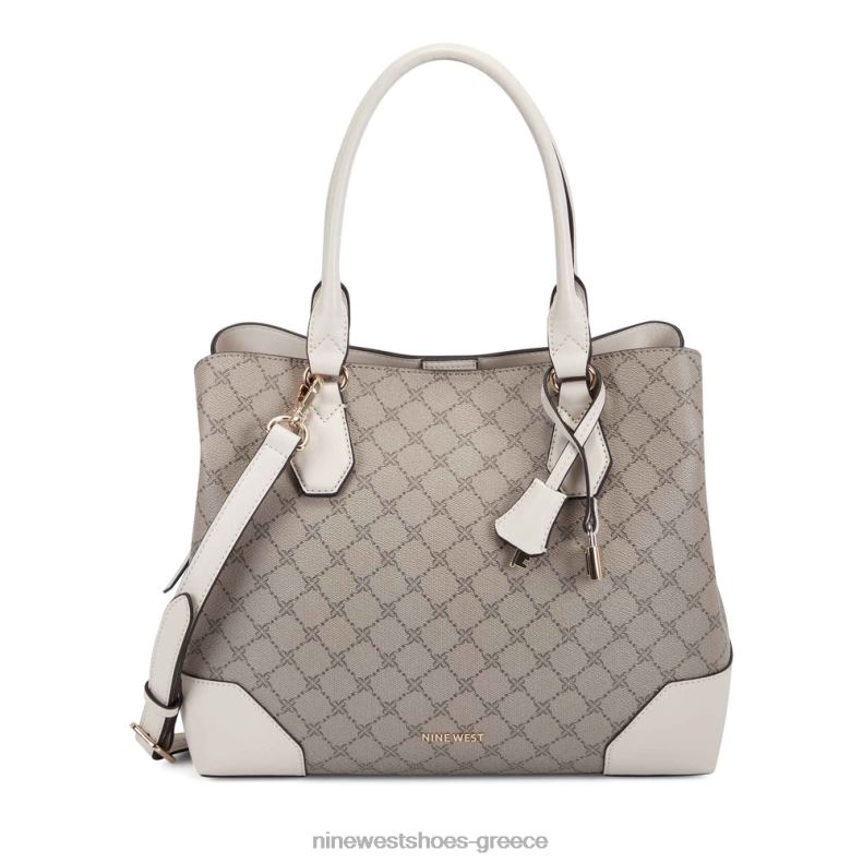 Nine West Μπρούκλιν τζετ σετ μεταφοράς 2JJ4N2817 μπεζ λογότυπο/γάλα
