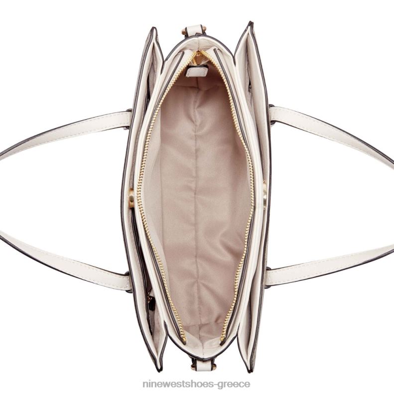 Nine West τσάντα τζετ σετ Γενεύης 2JJ4N2825 μπεζ λογότυπο/γάλα
