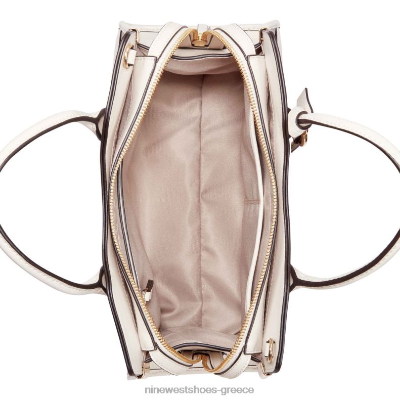 Nine West τσαντάκι jet set branwen 2JJ4N2799 μπεζ λογότυπο/γάλα